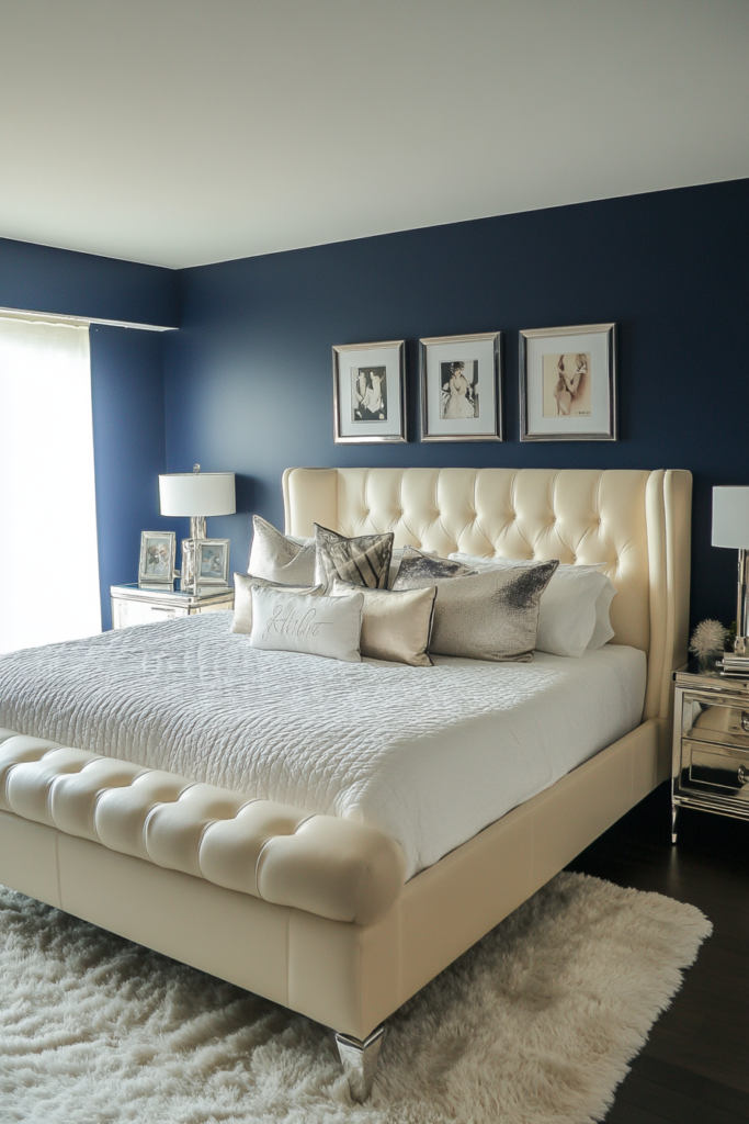 2. Modern Chic with Navy and Cream