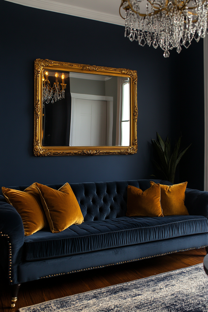 2. Navy Blue and Gold: Luxurious Glamour