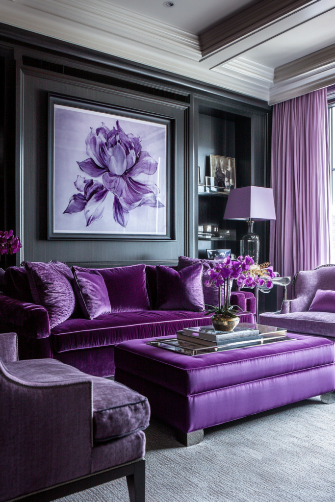 2. Purple Furniture: Make a Bold Statement