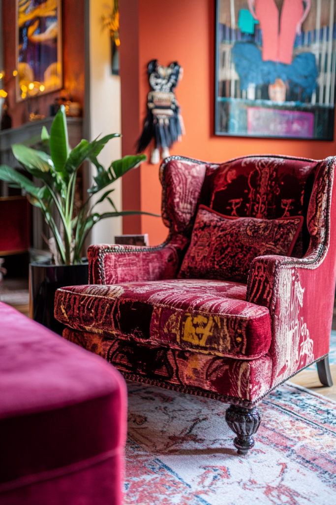 20. Boho Glam with Statement Chairs