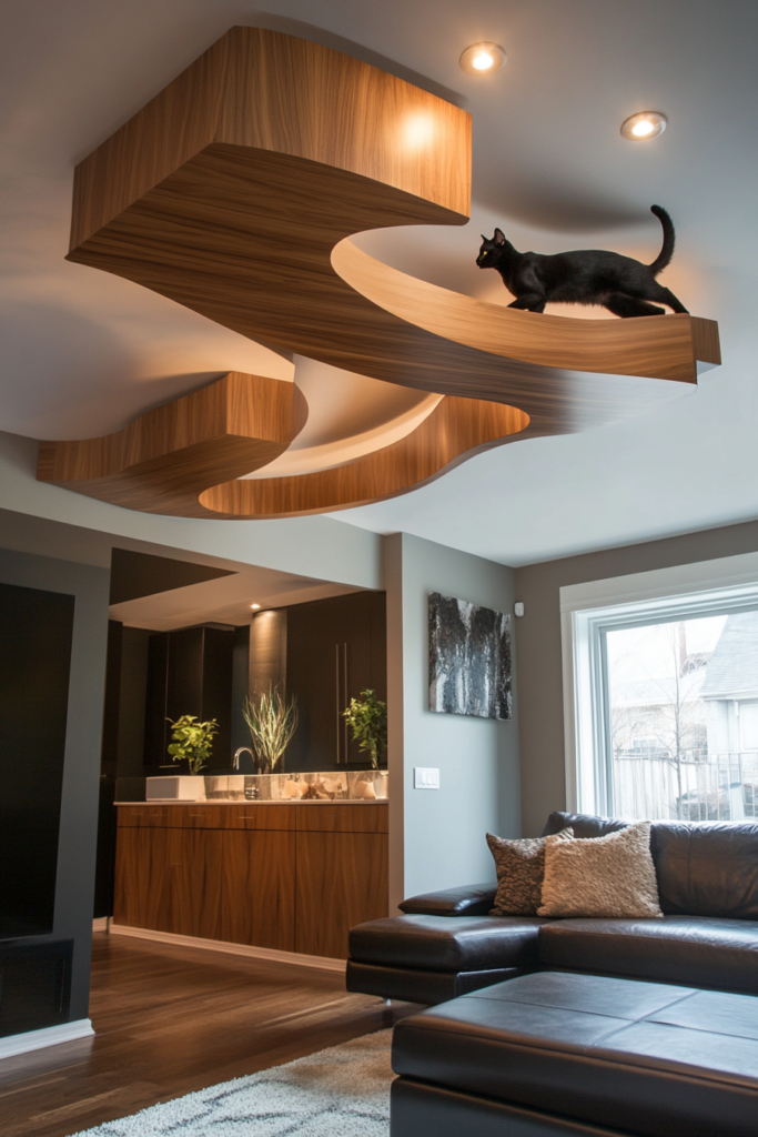20. Cat Walkway Along Ceiling