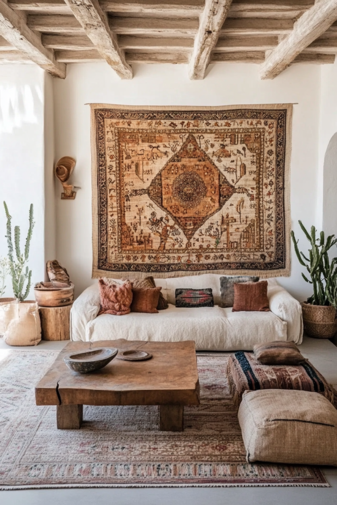 20. Use Wall Tapestries for a Soft, Artistic Touch