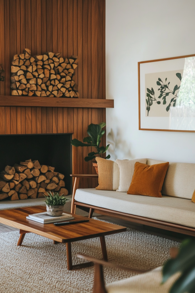 22. Opt for a Cozy Fireplace Setup