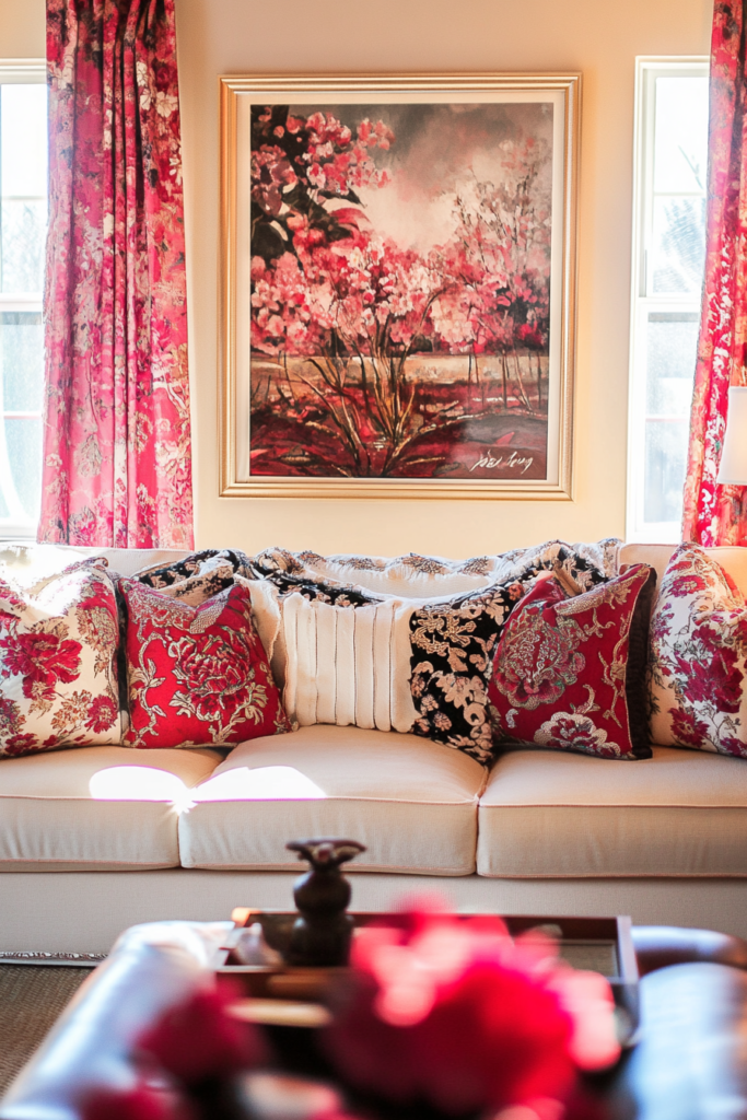 23. Bright Florals for Feminine Touch