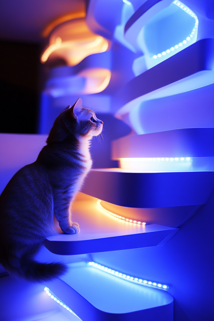 23. Light-Up Cat Shelves