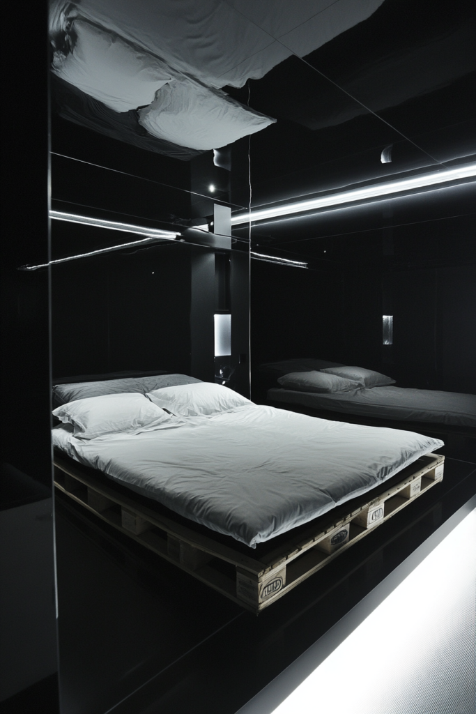 24. Glass-Top Pallet Bed