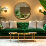 25 Forest Green Living Room Ideas f