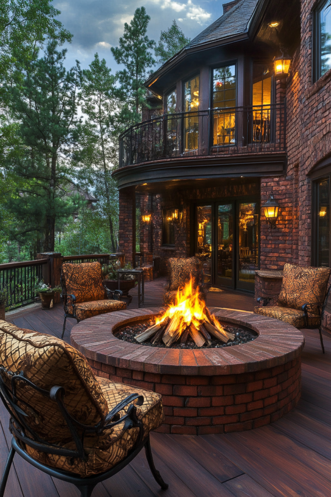 3. Brick Fire Pit for a Vintage Charm