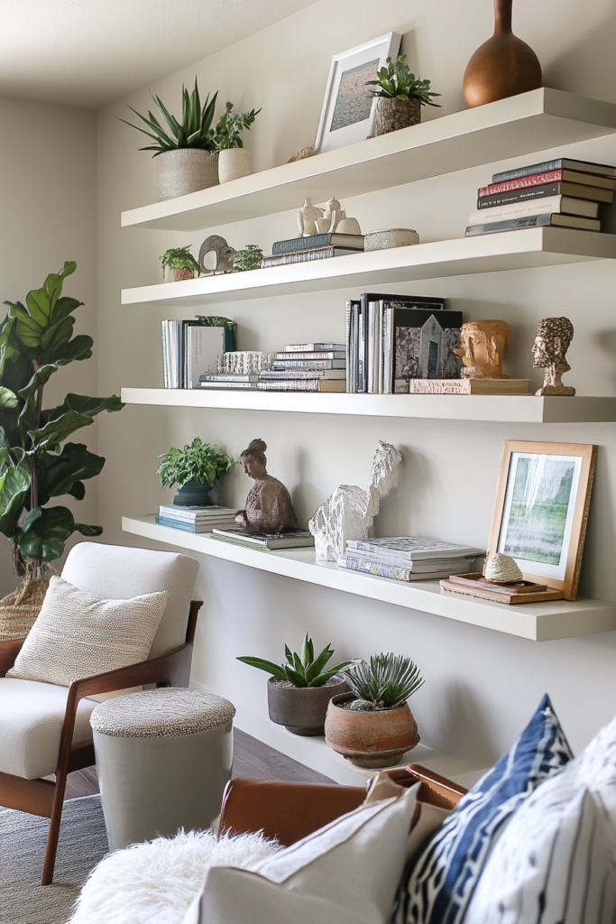 3. Embrace Shelving for Decor and Storage