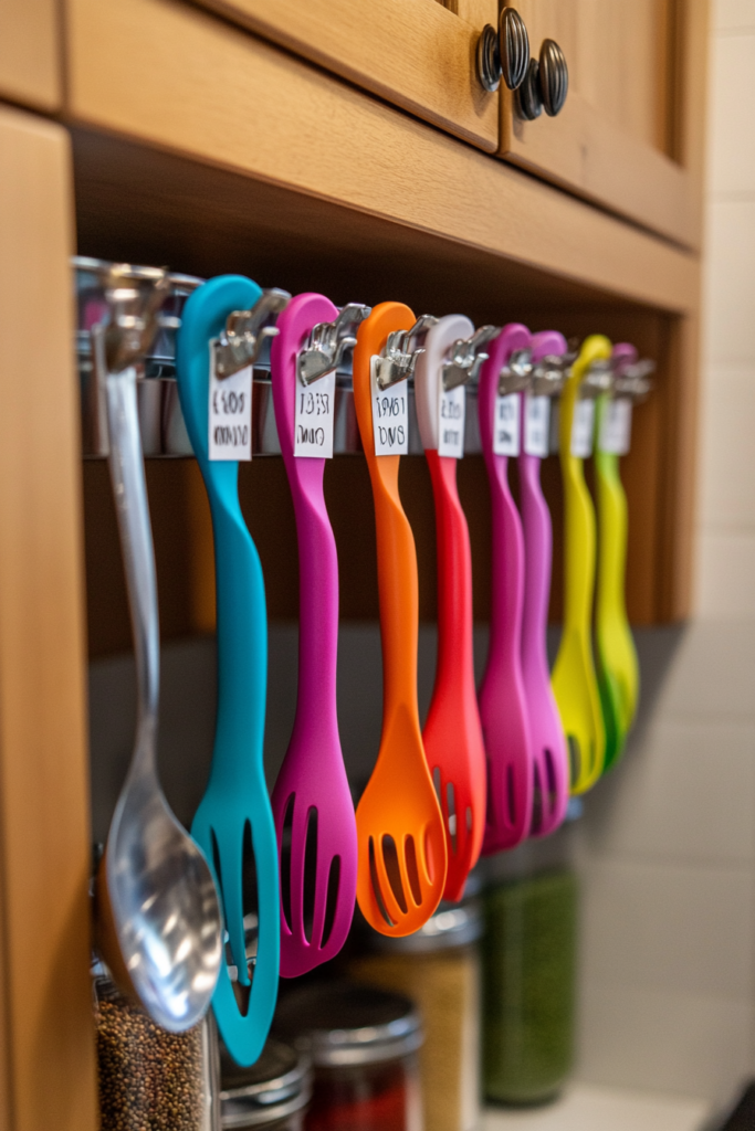 3. Hanging Measuring Cups and Spoons