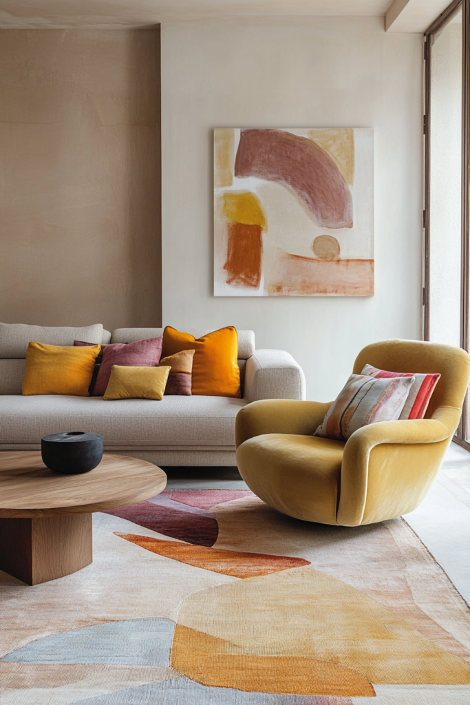 3. Mix Bright and Neutral Tones