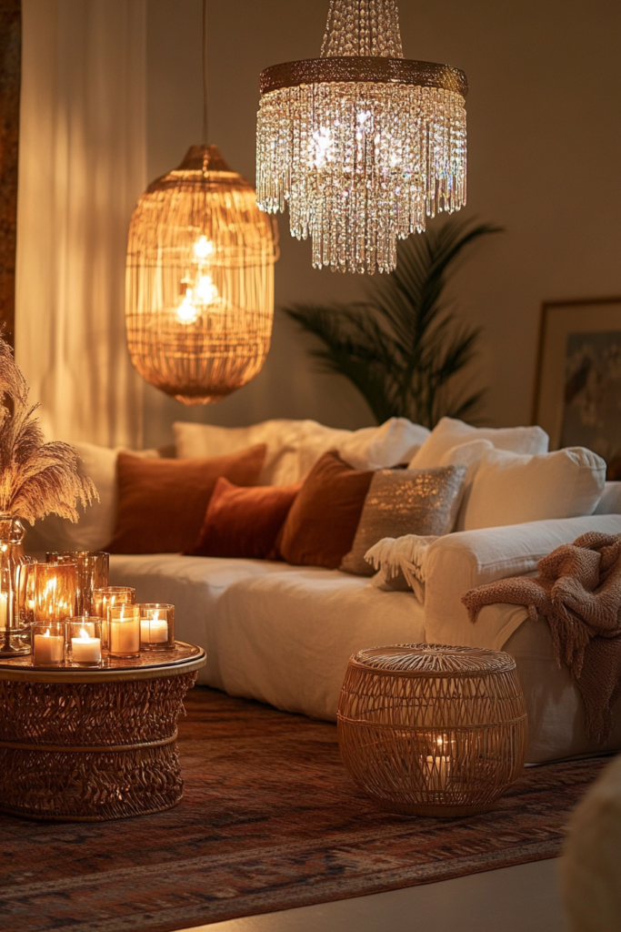 3. Statement Lighting: Setting the Mood