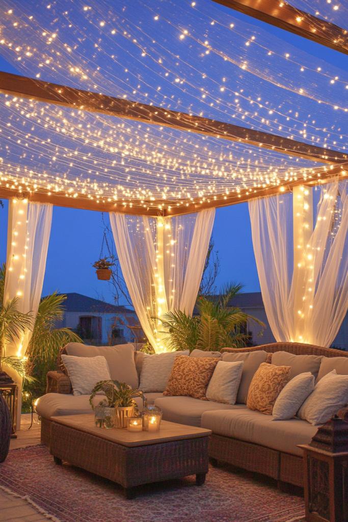 4. Canopy-Style Lights for a Cozy Ceiling