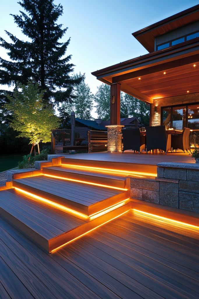 4. Deck Lighting for Safety and Style