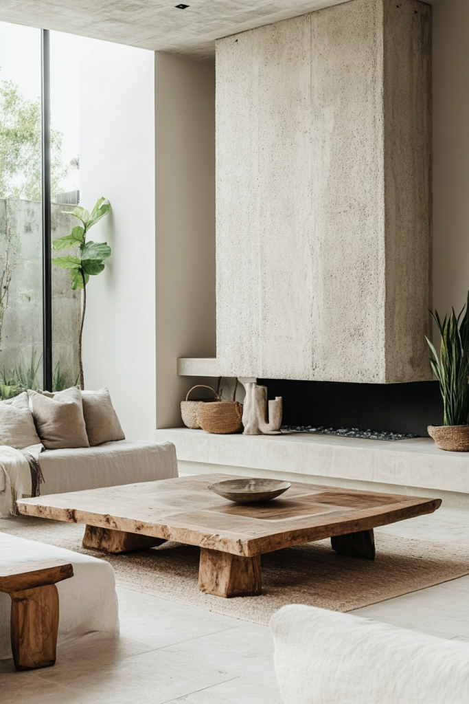 4. Stone and Concrete Accents