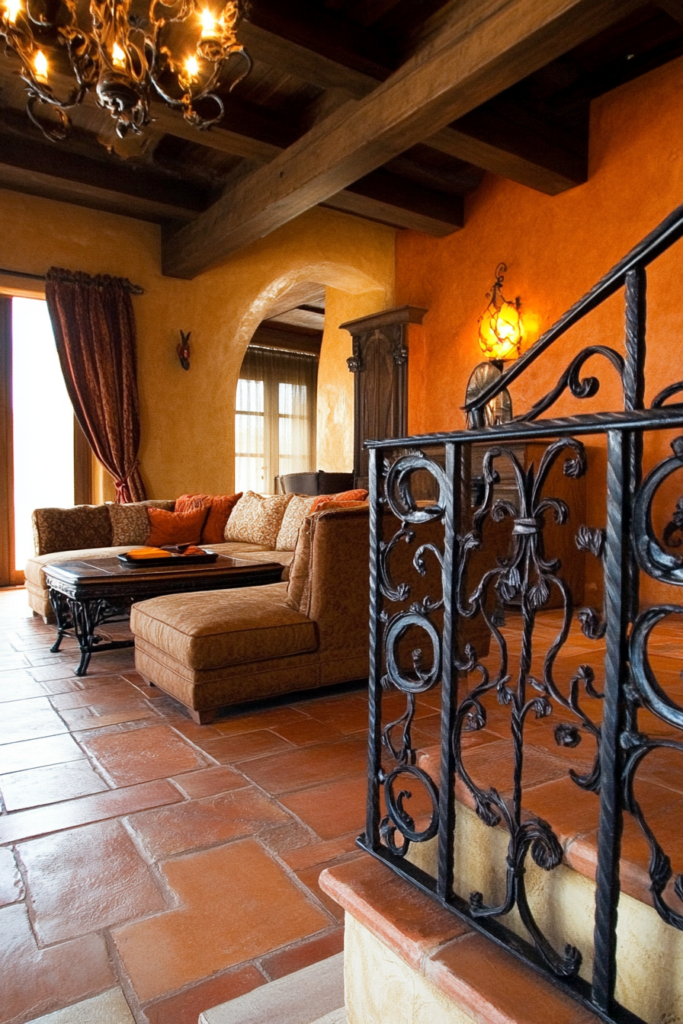 4. Wrought Iron Accents