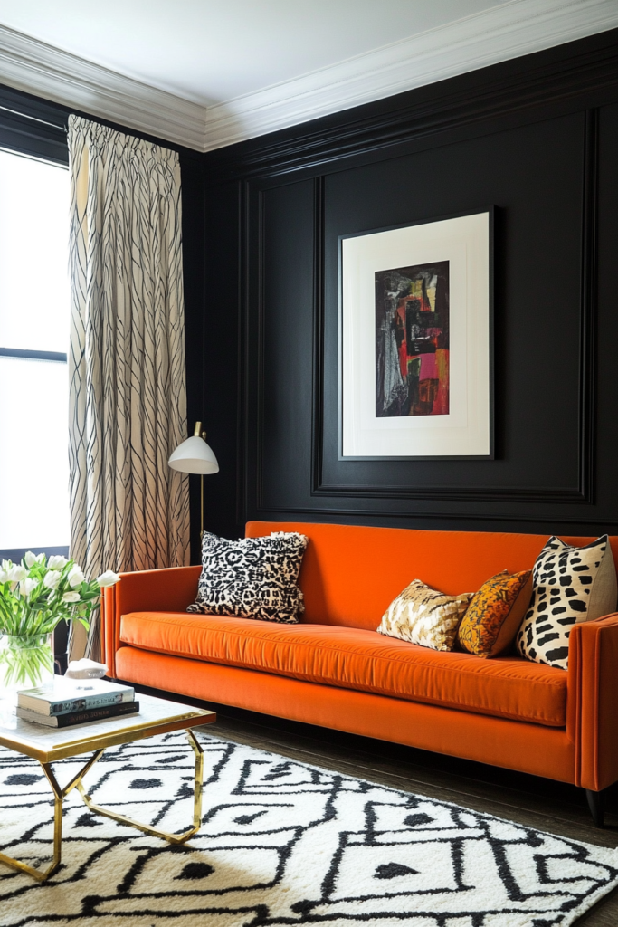 5. Black and Orange: A Modern Twist