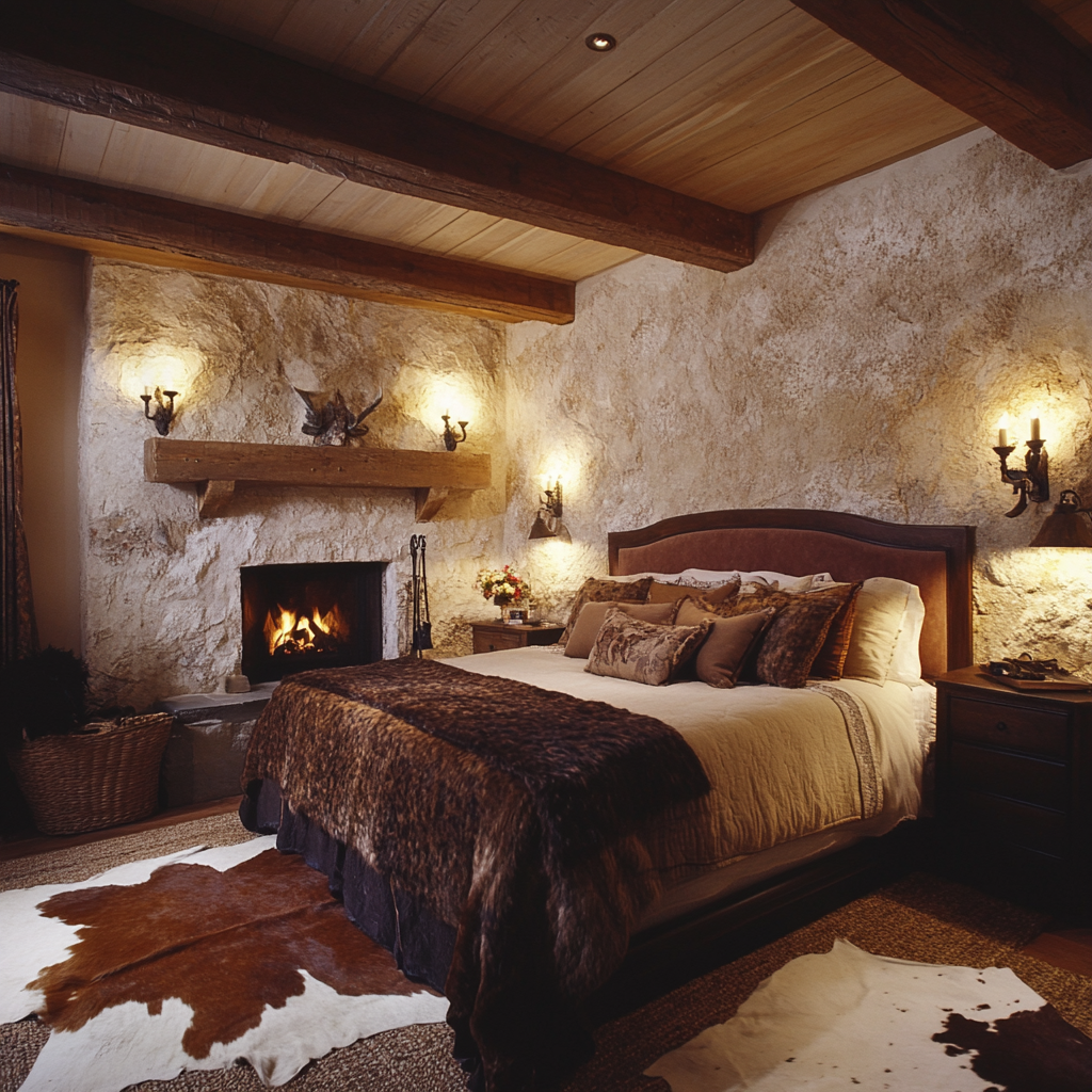 5. Exposed Brick or Stone Walls for a Ranch-Style Vibe