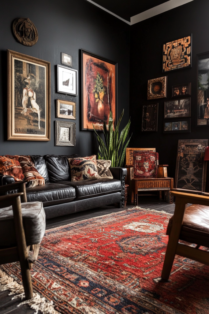 5. Install a Gallery Wall with Eclectic Art
