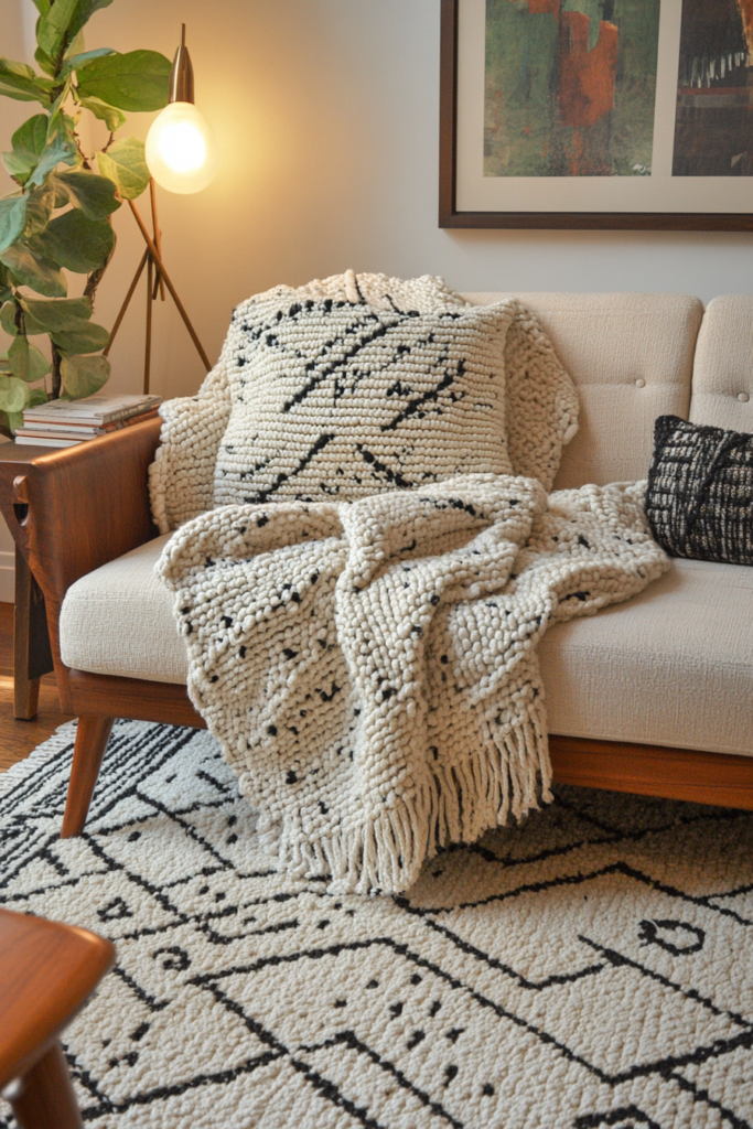 5. Layer with Cozy Textiles