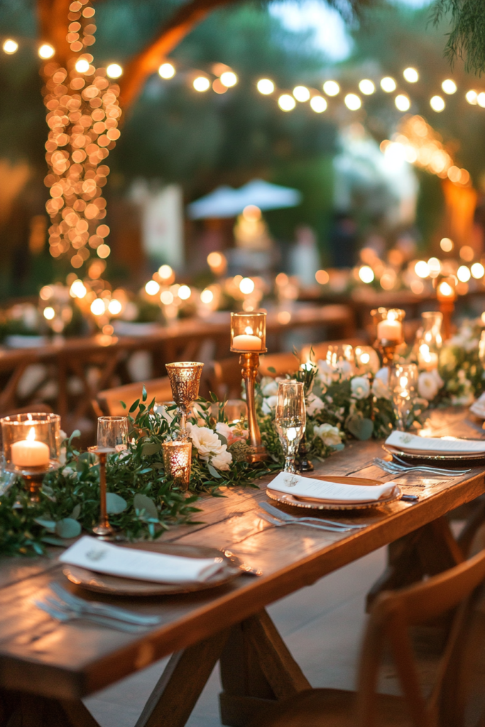 5. Long Banquet-Style Tables