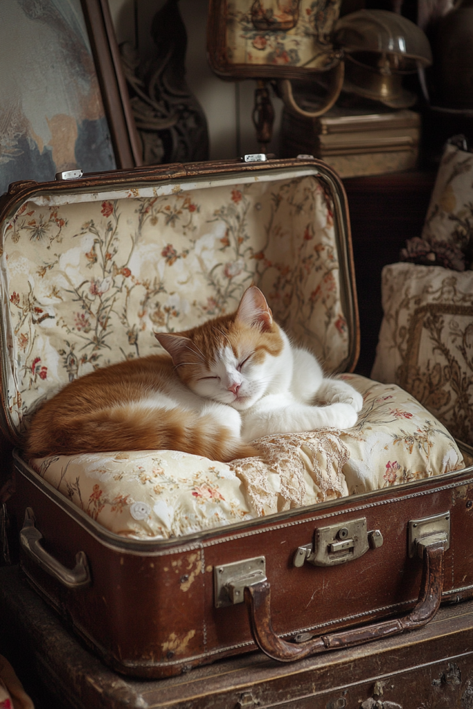 5. Vintage Suitcase Bed