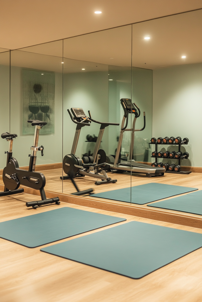 6. Mirror Wall for Motivation and Functionality