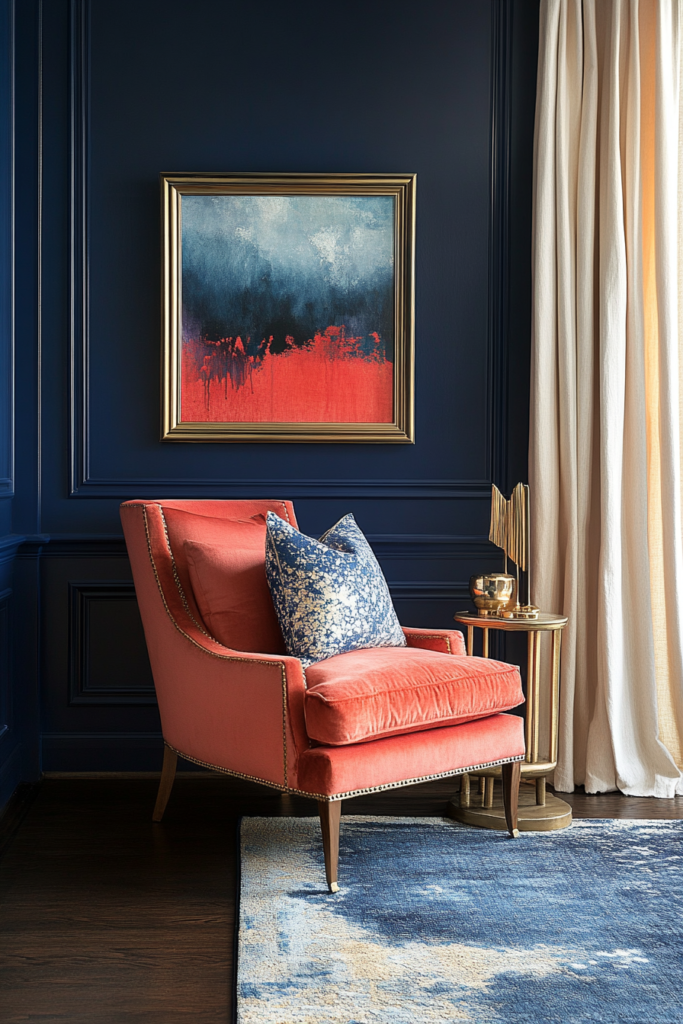 6. Navy Blue: Deep and Dramatic