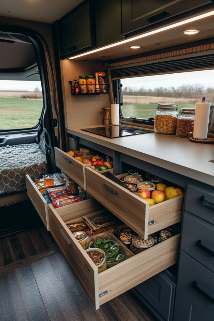 6. Slide-Out Drawers