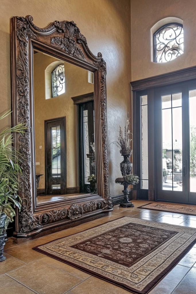 7. A Large Mirror for an Open Feel