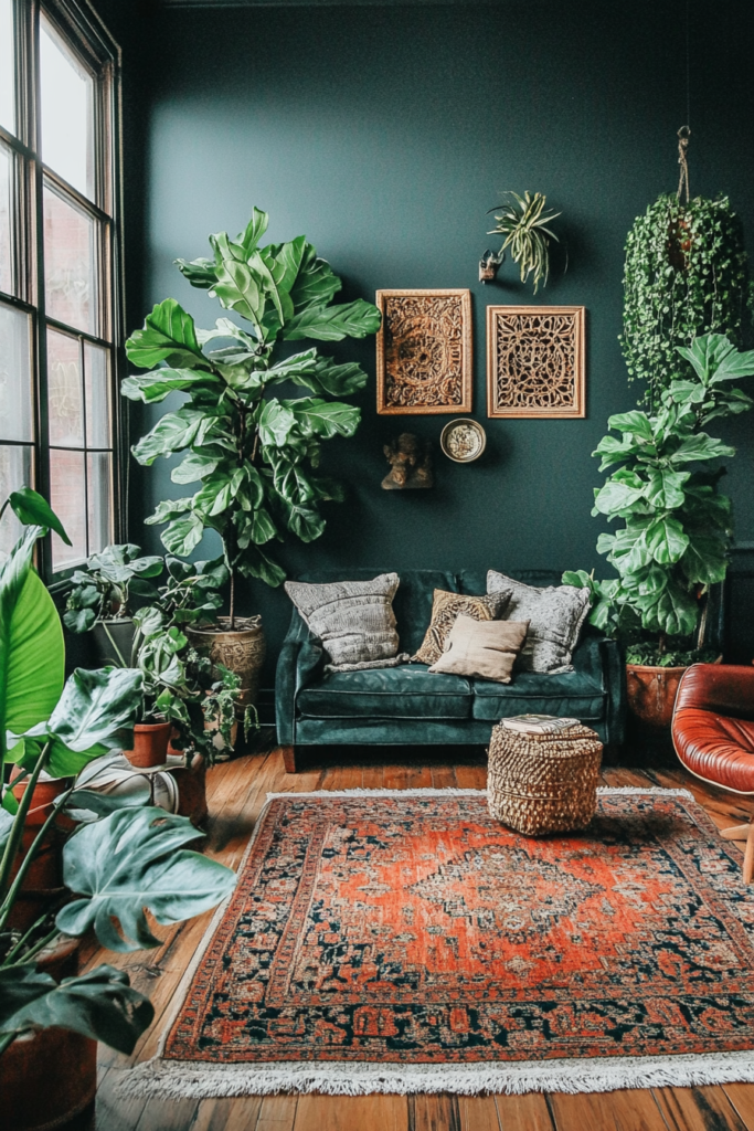 7. Add Large Houseplants for a Natural Touch