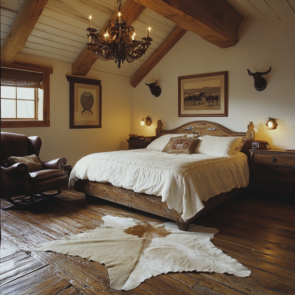 7. Cowhide Rugs for a Classic Western Feel