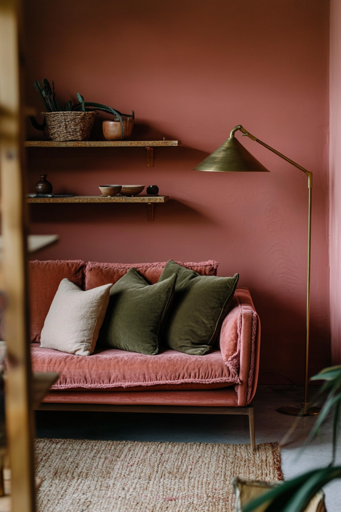 7. Dusty Rose and Olive Green: Subtle and Sophisticated