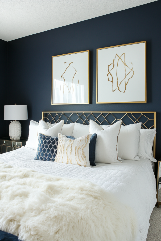 7. Elegant Art and Mirrors