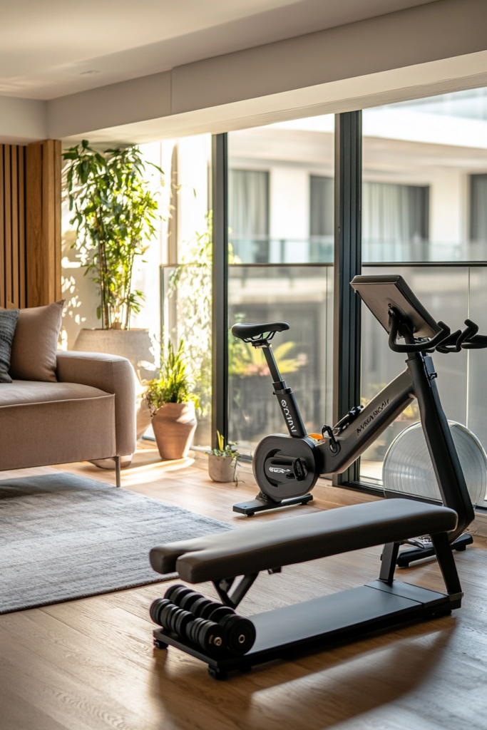7. Living Room Gym Setup