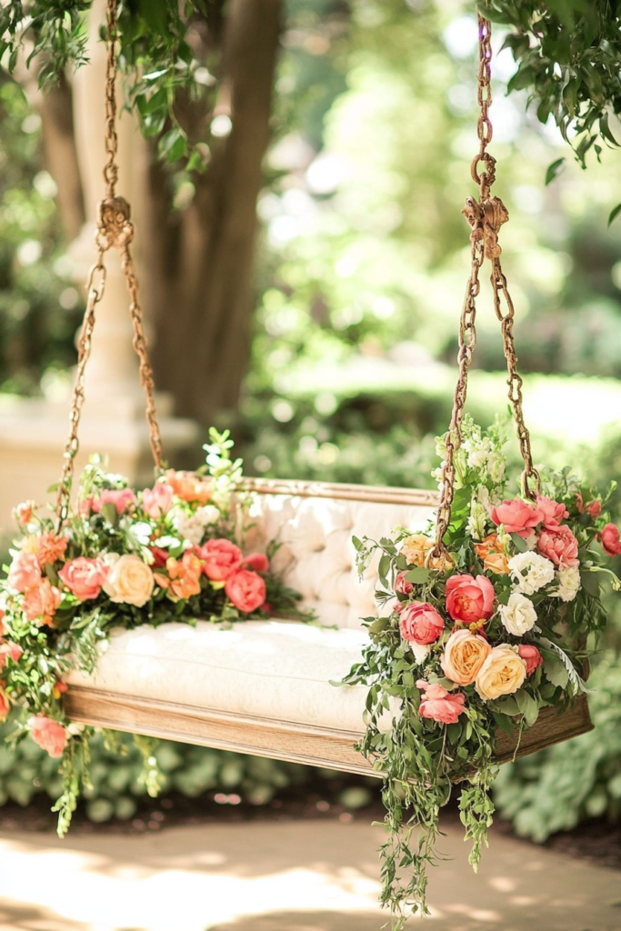 7. Swing Covered in Flowers