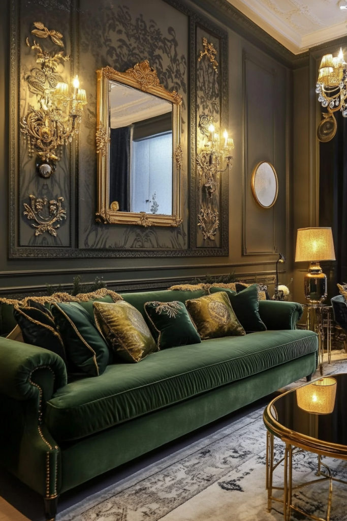 8. Luxe Look: Green and Gold