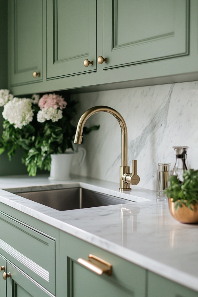 8. Sage Green and Metallics