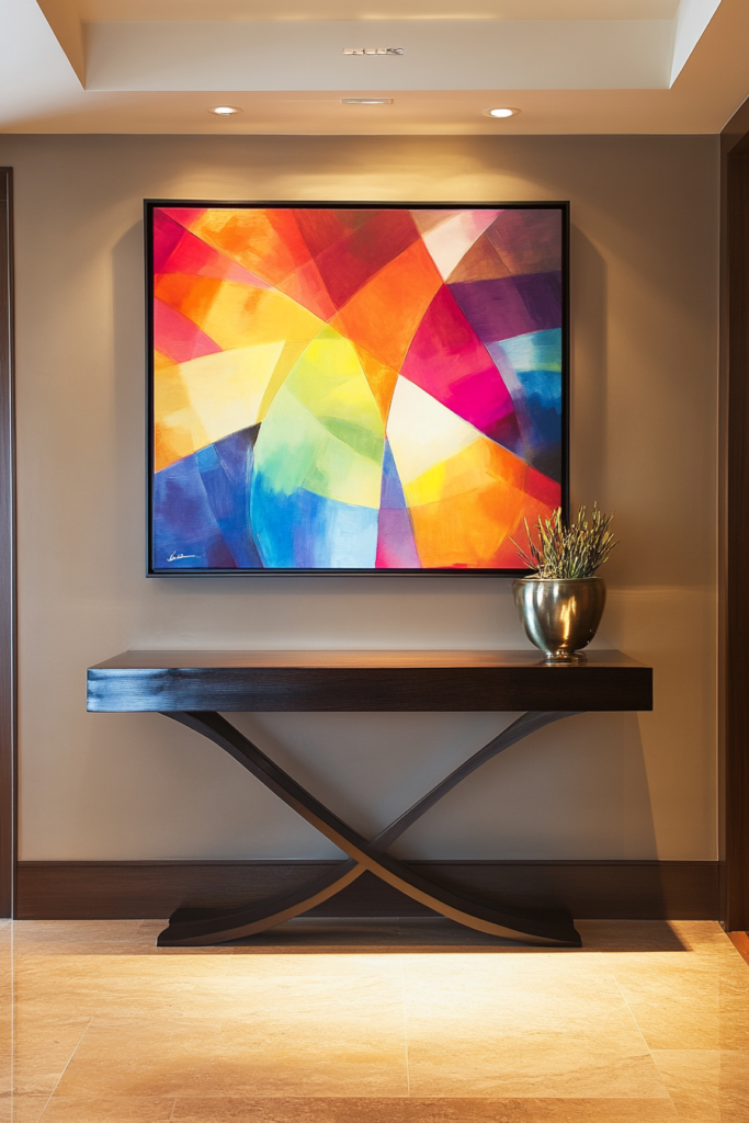 9. A Bold Art Piece to Wow Guests