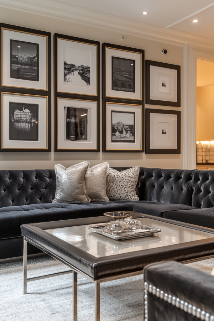 9. Artistic Gallery Wall for a Personal Touch