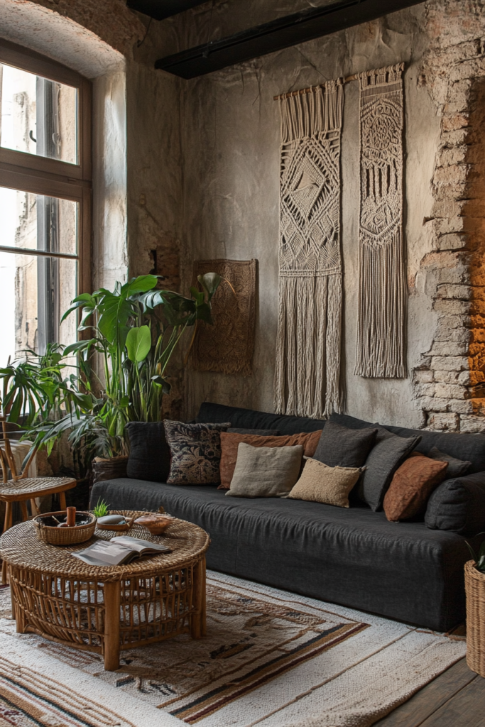 9. Bohemian Vibes with Earthy Elements