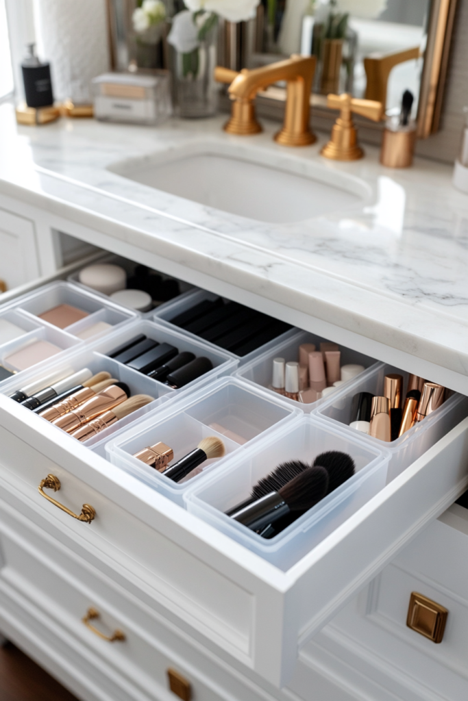 9. Stackable Drawer Organizers for Makeup