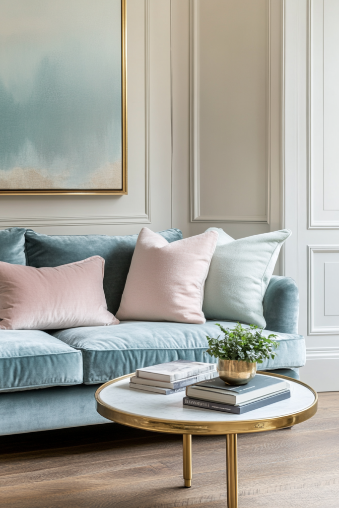 9. Statement Pastel Sofas