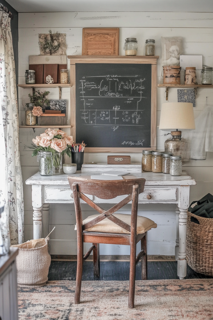 Farmhouse-Style Desk Area