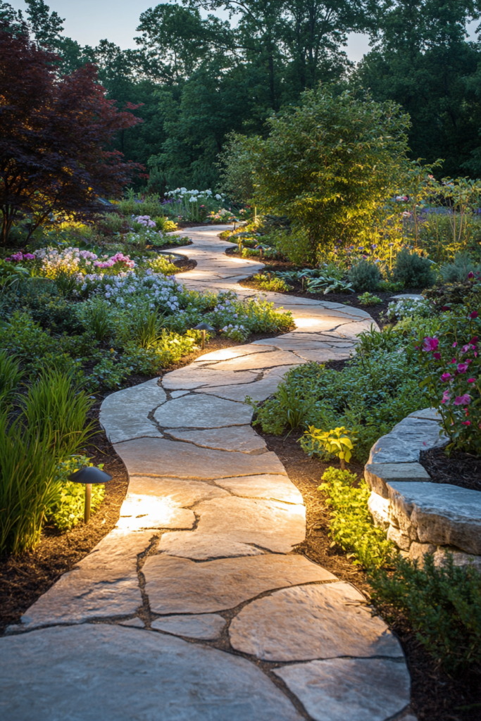 1. Solar-Powered Pathway Lights: Illuminate Your Garden’s Pathways