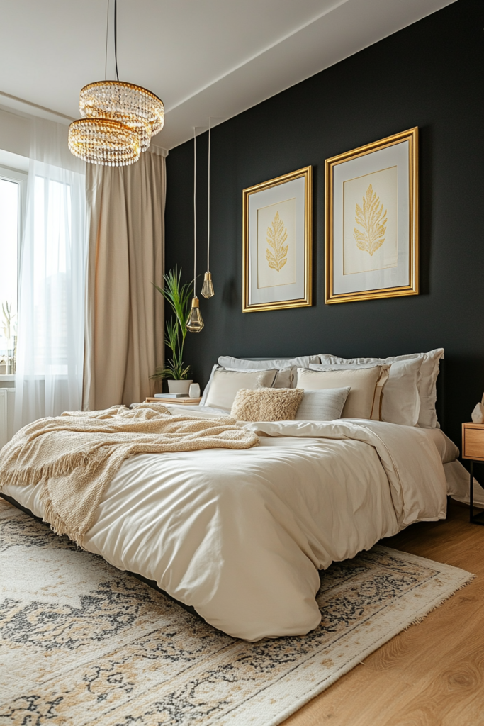 1. The Magic of Black Accent Walls