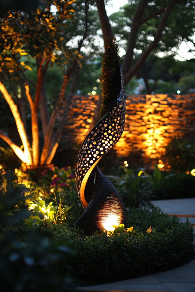 10. Solar-Powered Spotlights: Highlight Your Garden’s Best Features