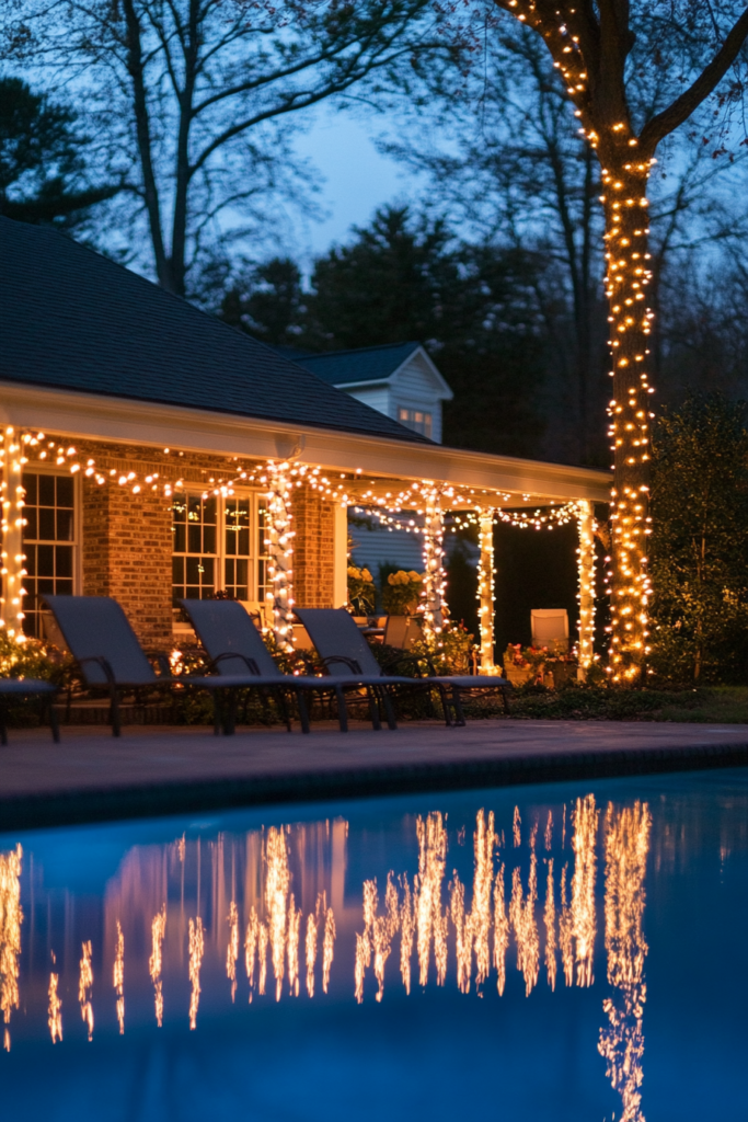 10. String Lights Over the Pool