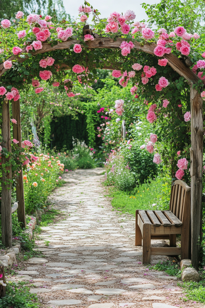 11. Trellis Fence with Climbing Roses