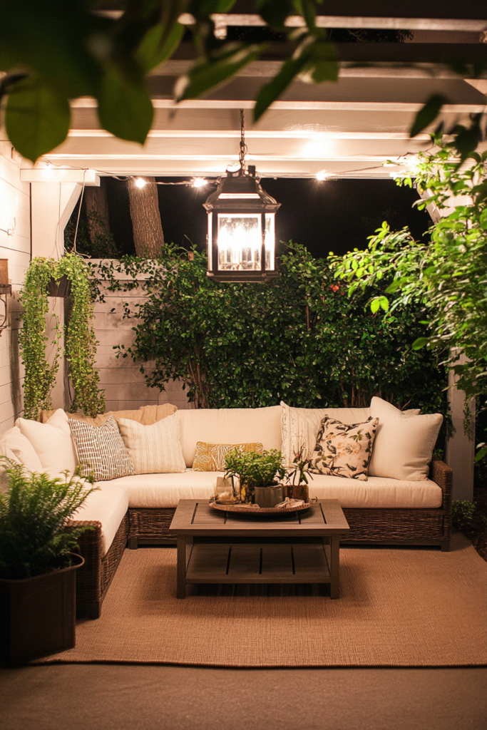 12. Cozy Outdoor Living Room